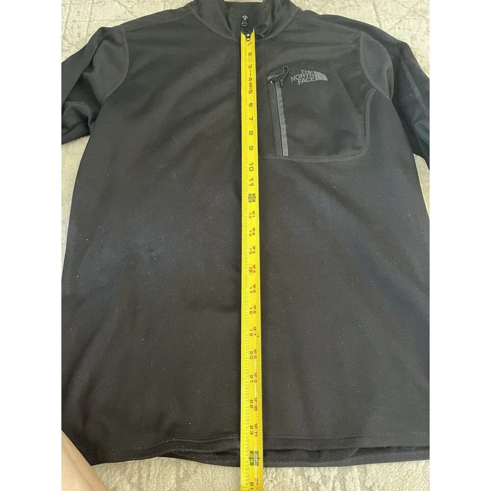 The North Face Men's Jacket Small Black Fleece Lined 1/4 Zip Pullover Gorpcore